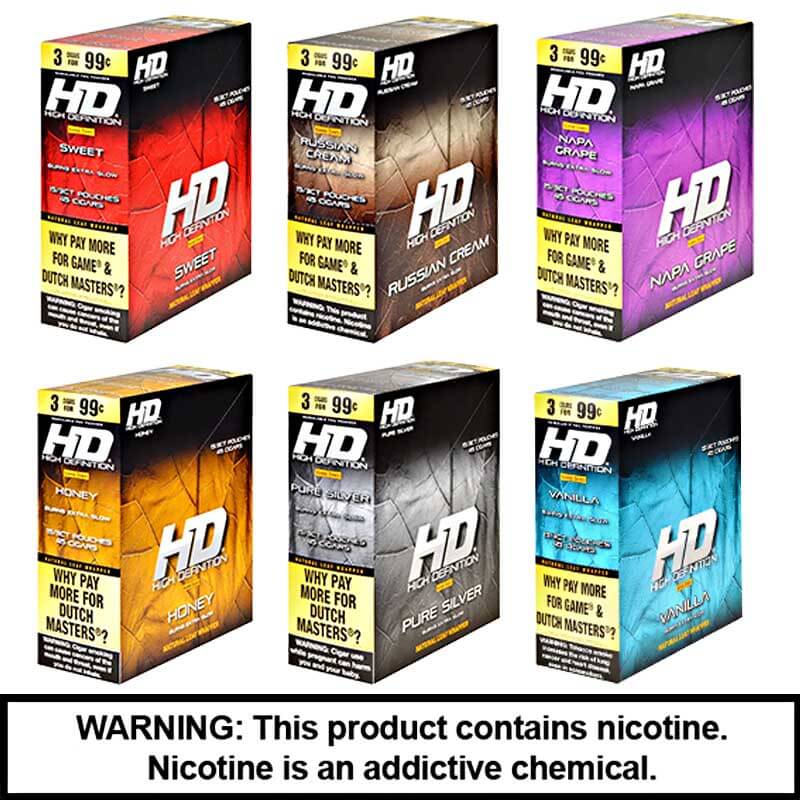 HD (High Definition) Cigars | (3 For $0.99) | 3 Pack | 15 Count Display product image